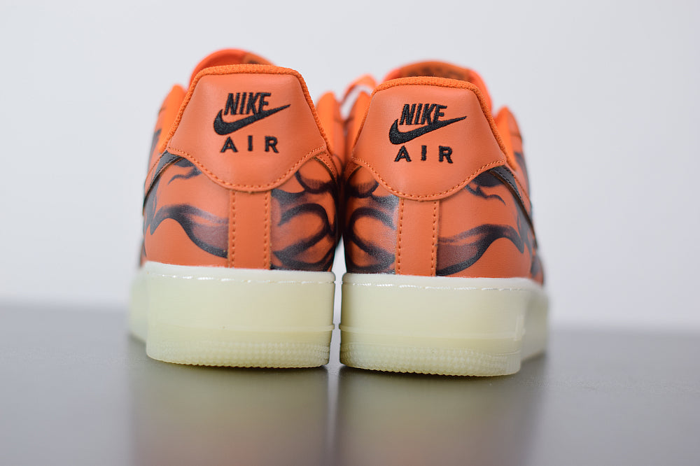 Nike Air Force 1 Orange Skeleton Halloween