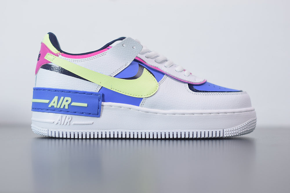 Nike Air Force 1 Shadow White Sapphire Barely Volt